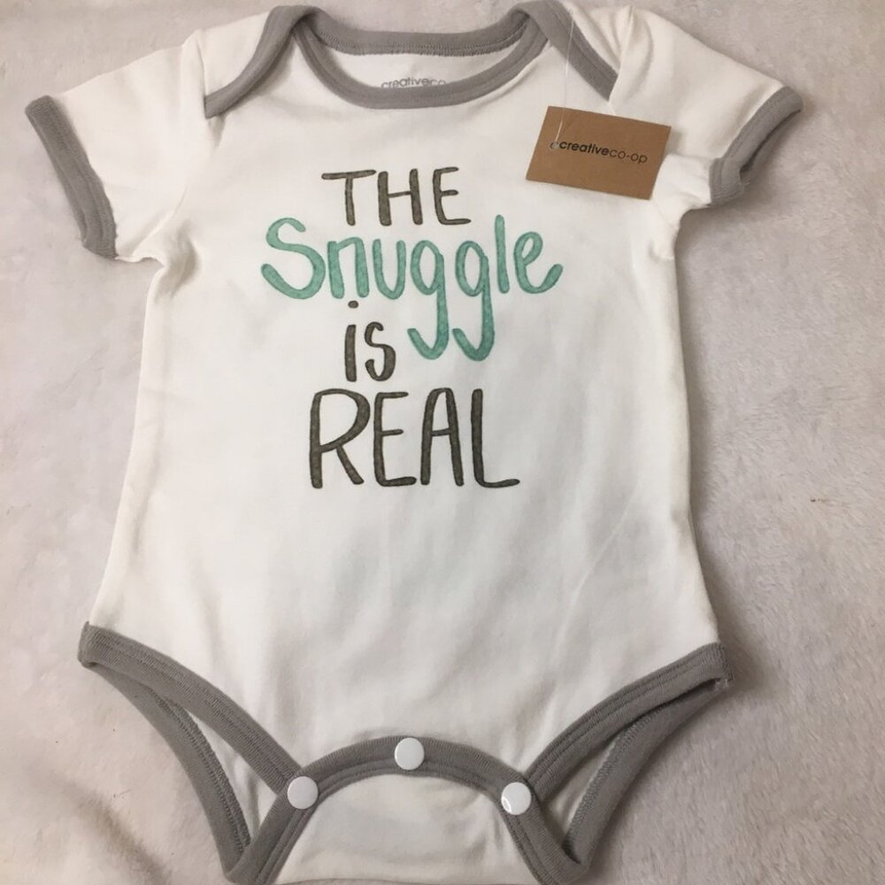 3-6Month 100% Cotton “The Snuggle Is Real” Onesie